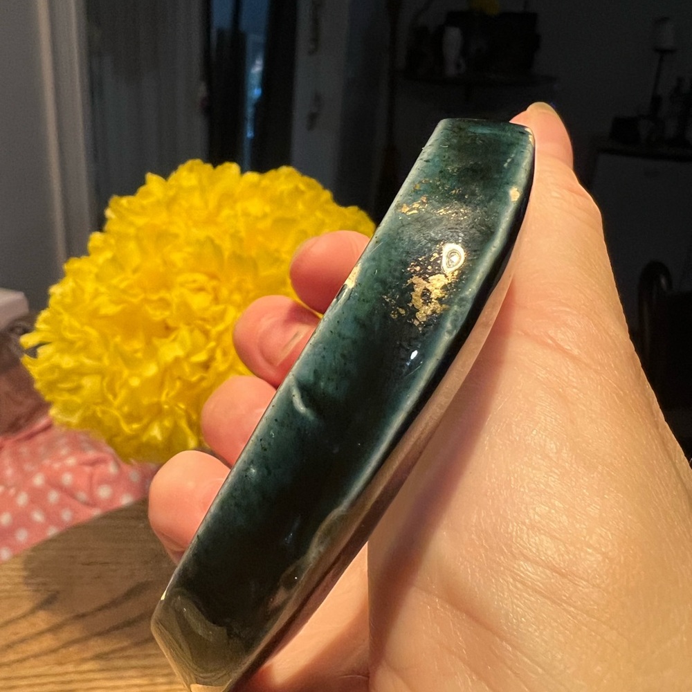 Elegant Green Ceramic Bracelet note minor chips hard to see when its on wrist - Picture 10 of 12
